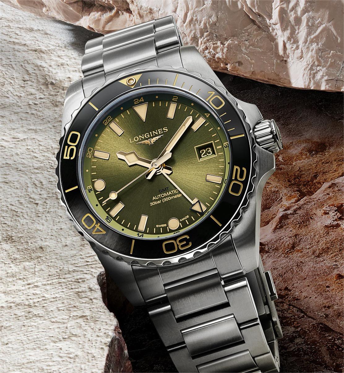 浪琴表推出全新康卡斯潜水系列两地时腕表（图）